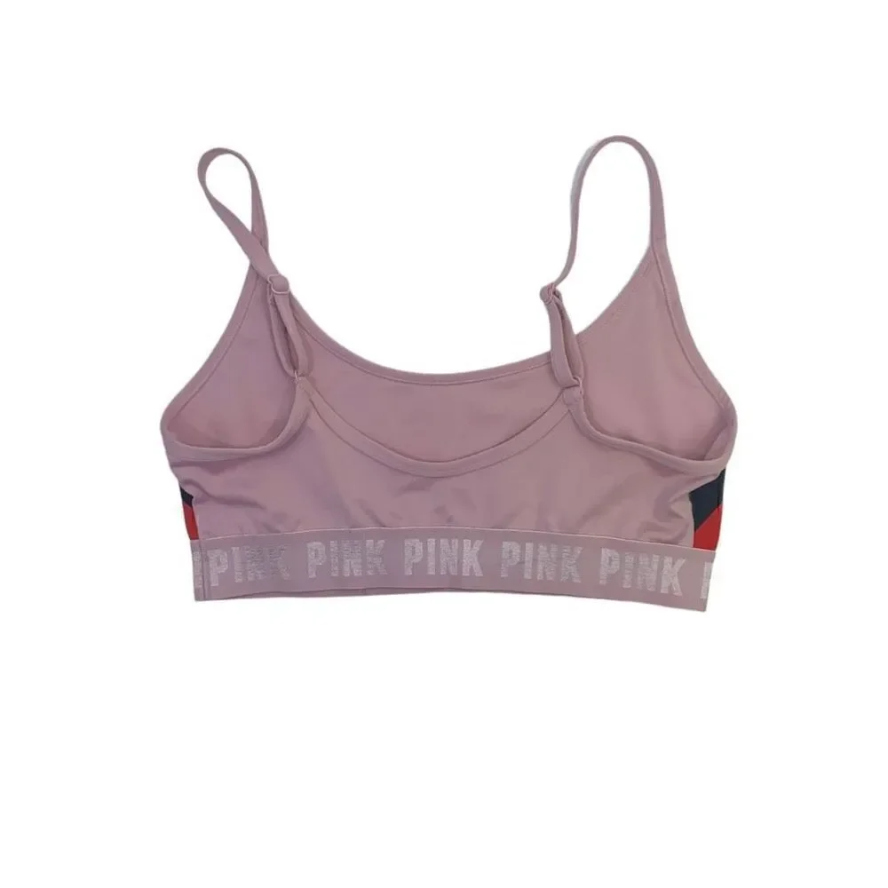 Pink Victoria’s Secret Pink Striped Sports Bra Size XS